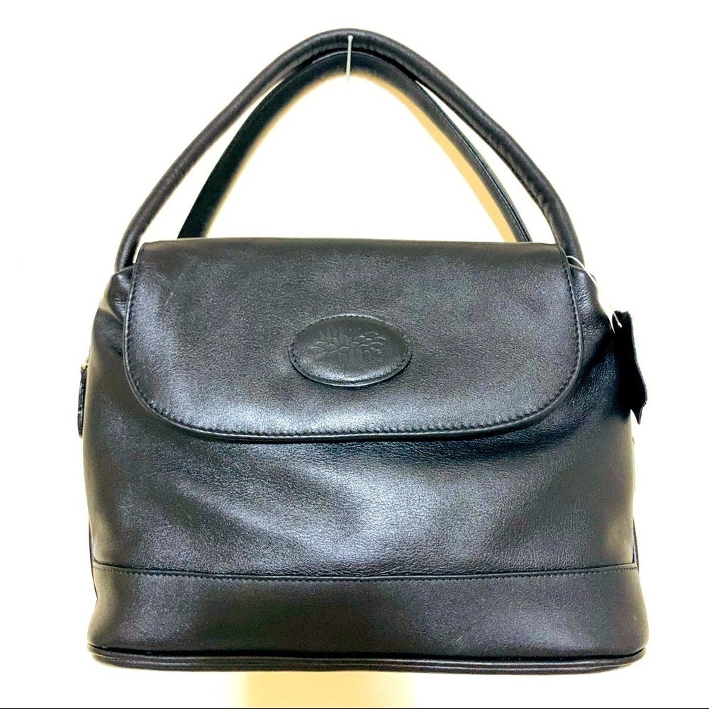 Mulberry Black Leather Top-Handle Handbag